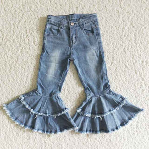 Why Your Child Needs the Wholesale Double Ruffle Leopard Kids Denim Clothes