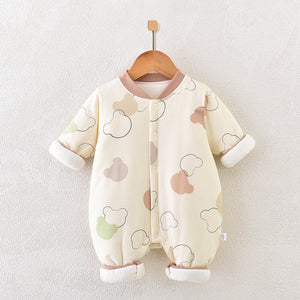 Warm Winter Baby Jumpsuit With Heat Retaining Material