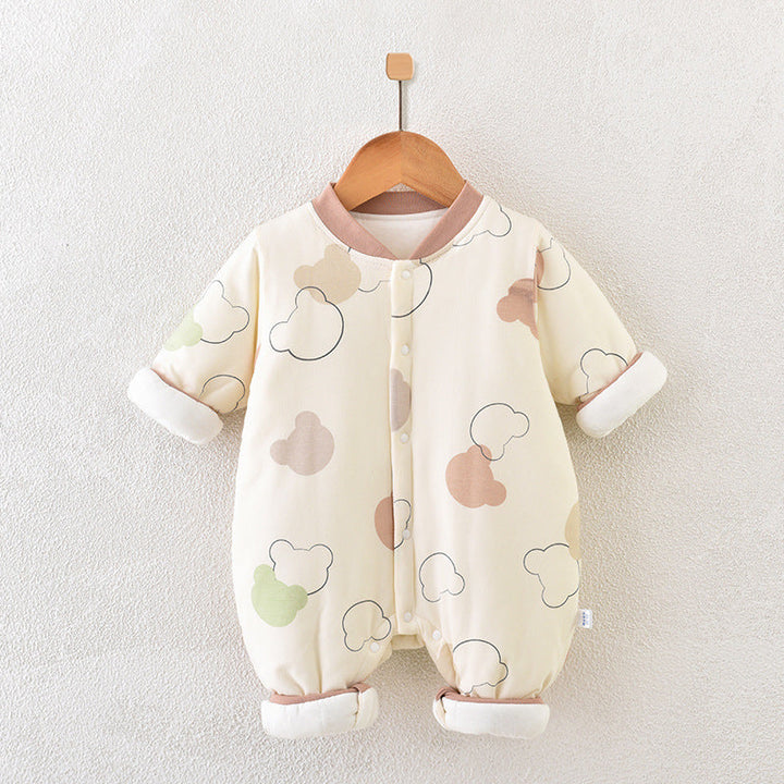 Warm Winter Baby Jumpsuit With Heat Retaining Material