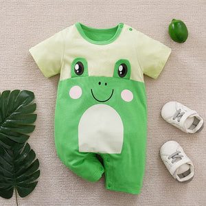Discover the Charm of the Newborn Cartoon Short Sleeve Romper