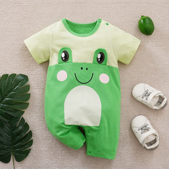 Discover the Charm of the Newborn Cartoon Short Sleeve Romper
